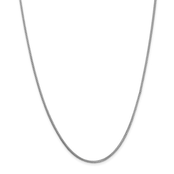 14k White Gold 1.3 mm Franco Chain Necklace - 18 in. 14k White Gold 1.3 mm Franco Chain Necklace - 18 in.